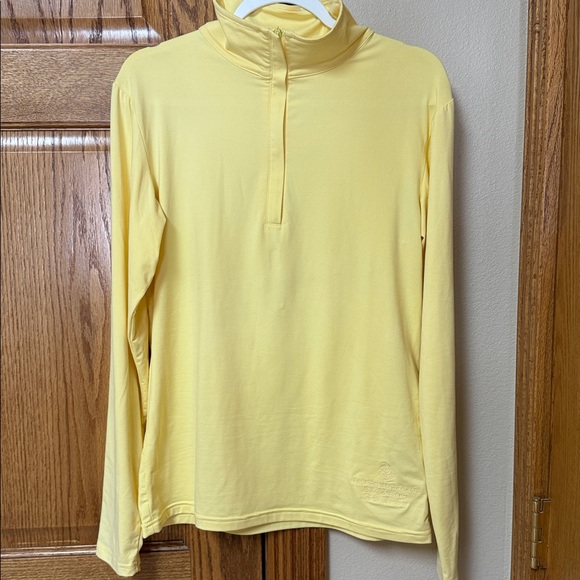 Yellow High-Neck Top with Embroidered Logo - Picture 4 of 4